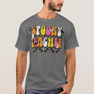 Funny Spooky Season Retro Spooky Teacher Halloween T-Shirt