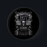 Funny Spooky Since October 1977 Halloween Birthday 2 Inch Round Button<br><div class="desc">Funny Spooky Since October 1977 Halloween Birthday</div>