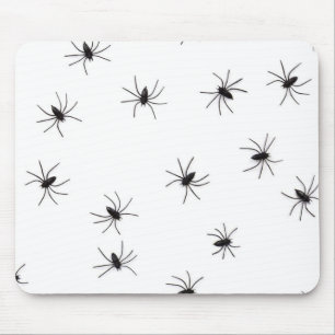 Funny Spooky Spiders Halloween Seamless Pattern Mouse Pad