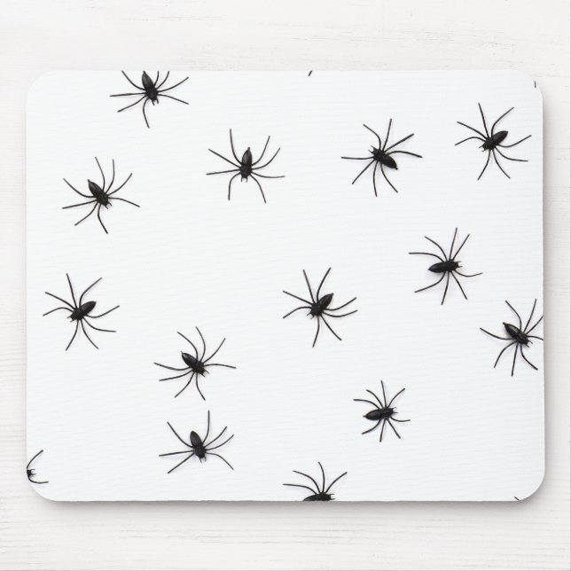 Funny Spooky Spiders Halloween Seamless Pattern Mouse Pad (Front)