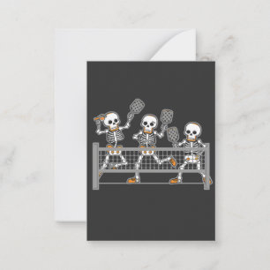 Funny Spooky Three Skeleton Playin Pickleball Gift Card