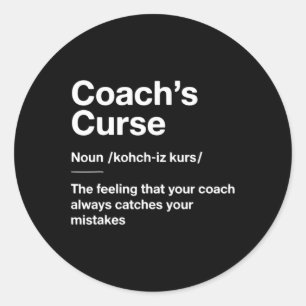 Funny Sport Definition Team Bysebyll Soccer Coach' Classic Round Sticker