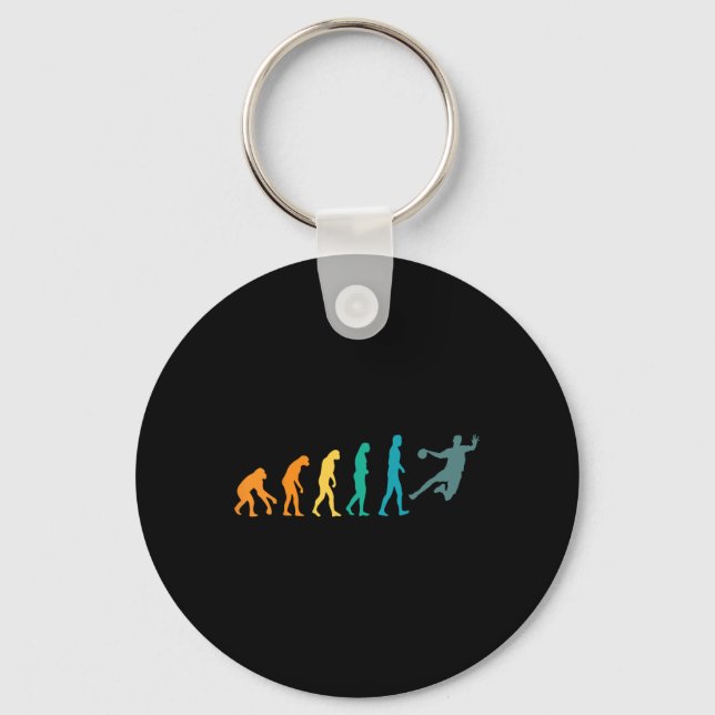 Funny Sport Evolution Handball  Keychain (Front)