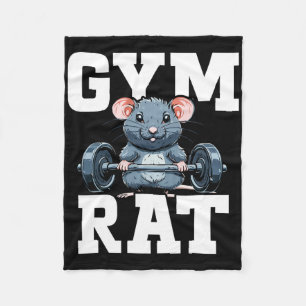 Funny Sport Gym Rat Fitness Bodybuilding  Fleece Blanket