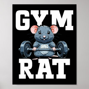 Funny Sport Gym Rat Fitness Bodybuilding  Poster