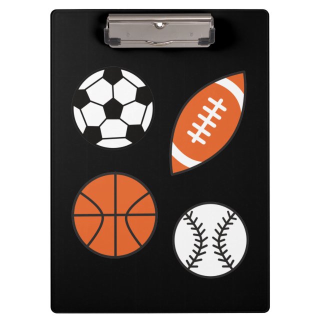 Funny Sports Ball Clipboard (Front)