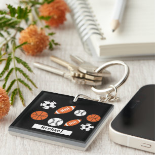 Funny Sports Ball Keychain