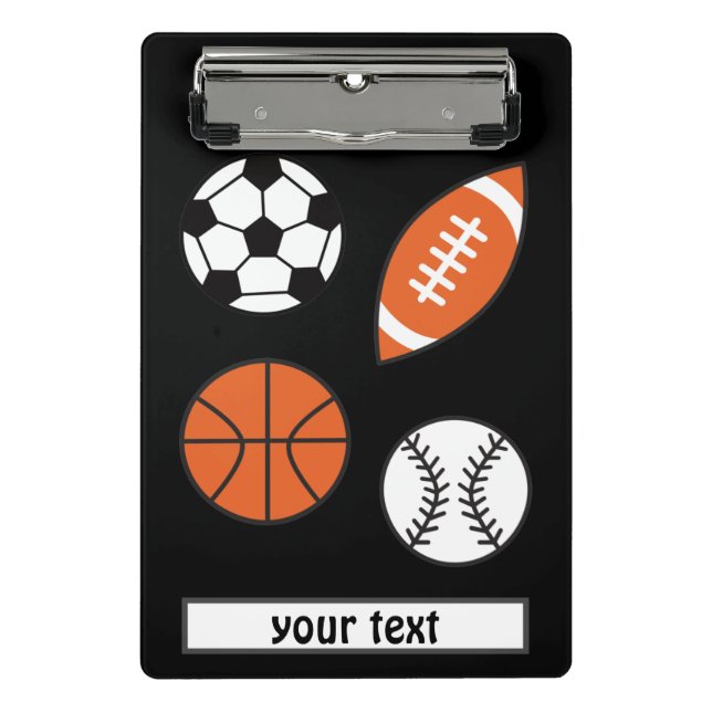 Funny Sports Ball Mini Clipboard (Front)