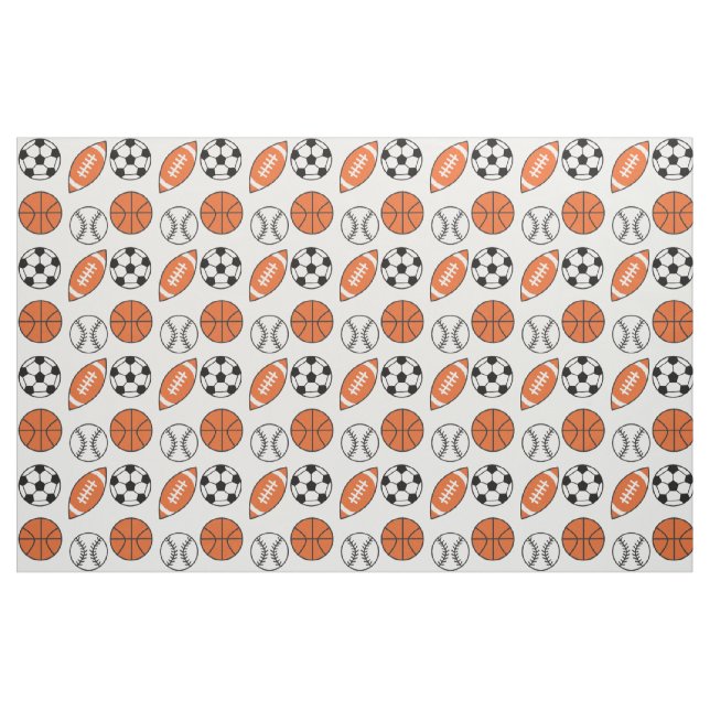 Funny sports balls pattern fabric (Fat Quarter)