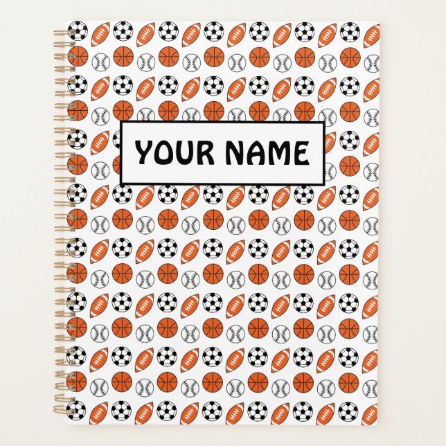 Funny Sports Balls Planner (Front)