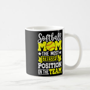 Funny Sports Design For Sell Softll Team Mom  Coffee Mug