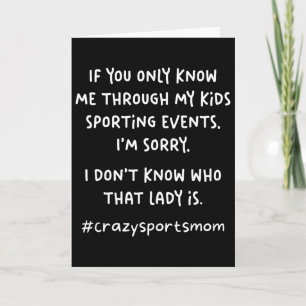 Funny Sports Mom  Card