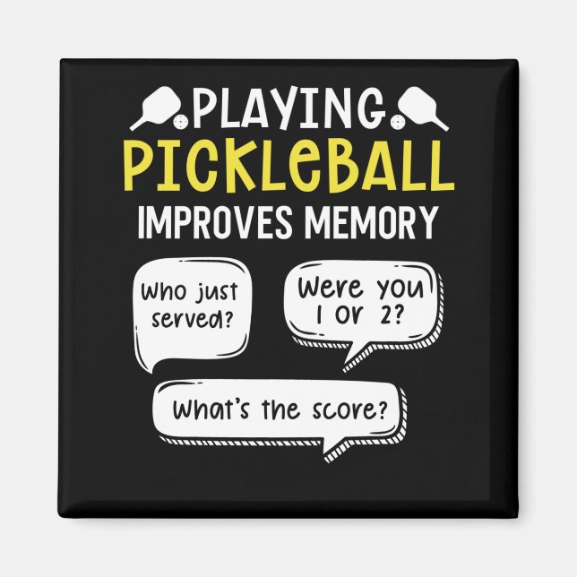 Funny Sports Pickleball Player Magnet (Front)