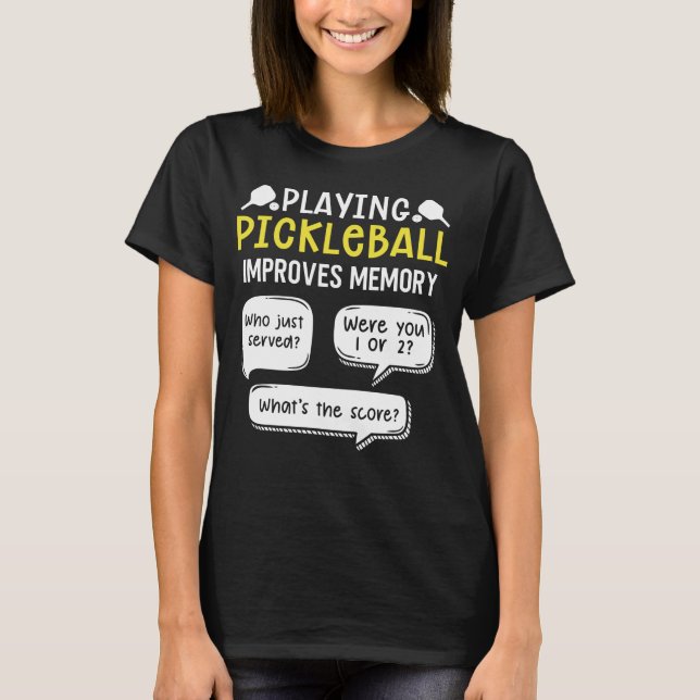 Funny Sports Pickleball Player T-Shirt (Front)