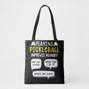 Funny Sports Pickleball Player Tote Bag