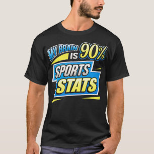 Funny Sports Stats T Shirt Brain Odds Statistician