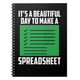 Funny Spreadsheet Accounting CPA Bookkeeping Humou Notebook