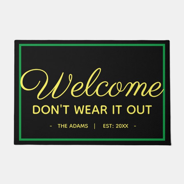 Funny Spring Welcome St. Patrick's Day Doormat (Front)