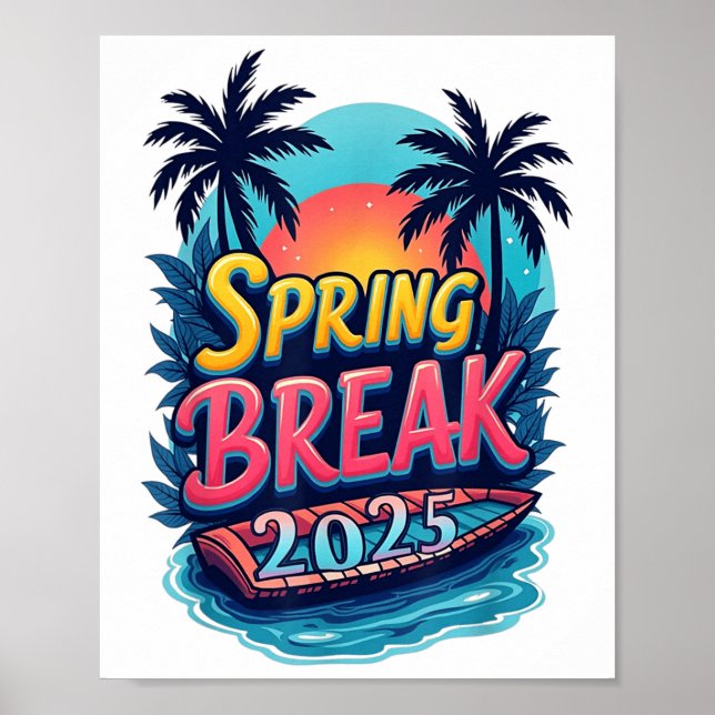 Funny Springbreak 2025 Matching Family Squad  Poster (Front)