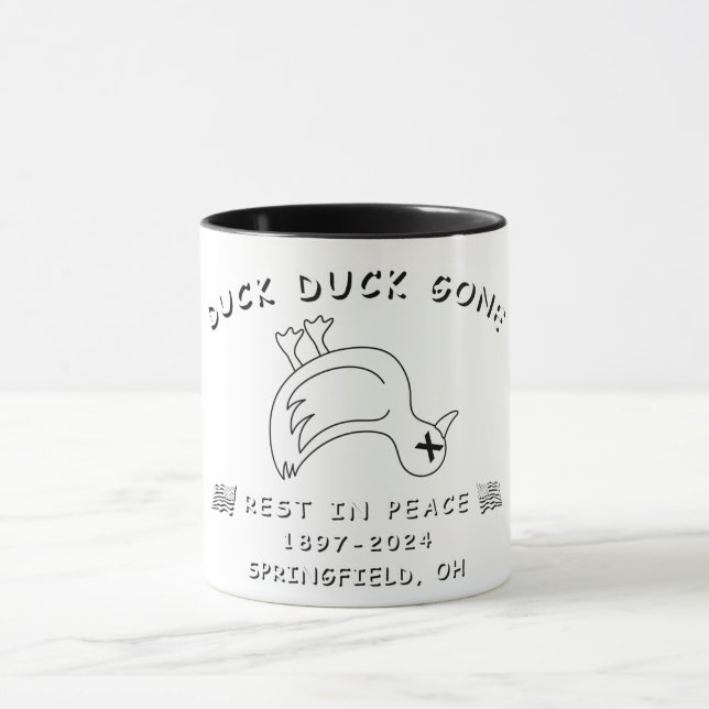 FUNNY SPRINGFIELD OHIO DUCK DUCK GONE COFFEE MUG (Center)