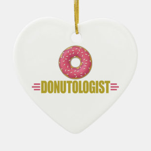 Funny Sprinkle Doughnut Lover Ceramic Ornament
