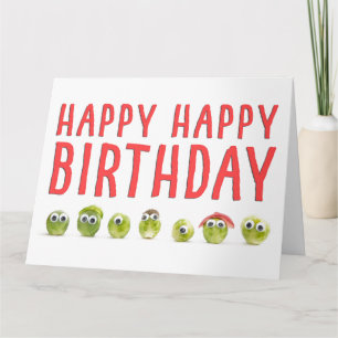 Funny Sprouts Birthday – Googly Eyed Gift Sister Card