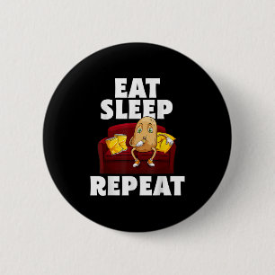 Funny Spud Life Potato Lover Vegetarian Cool World 2 Inch Round Button