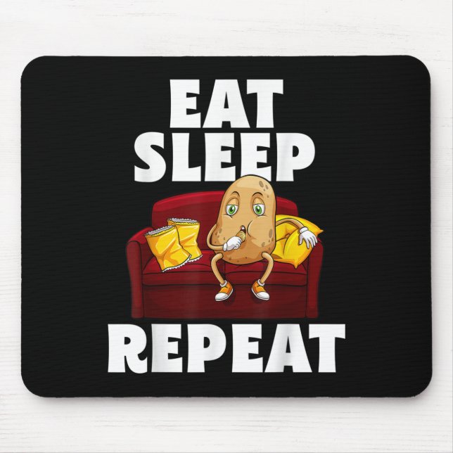 Funny Spud Life Potato Lover Vegetarian Cool World Mouse Pad (Front)