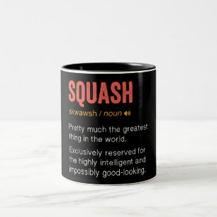 Funny Squash Definition Two-Tone Coffee Mug