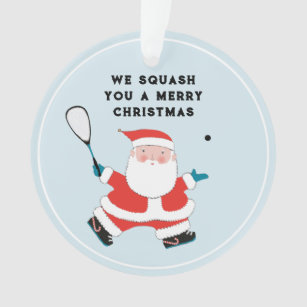 Funny Squash Player Holiday Gift Ornament
