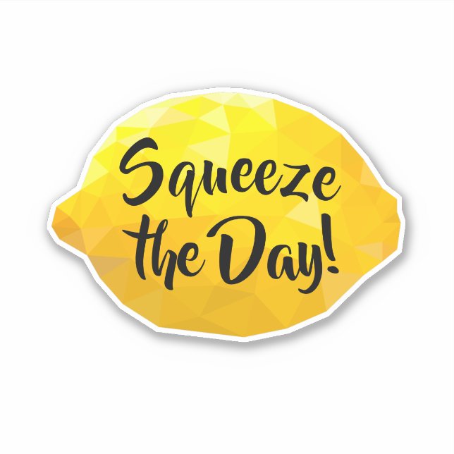 Funny Squeeze the Day Script 3D Lemon (Front)