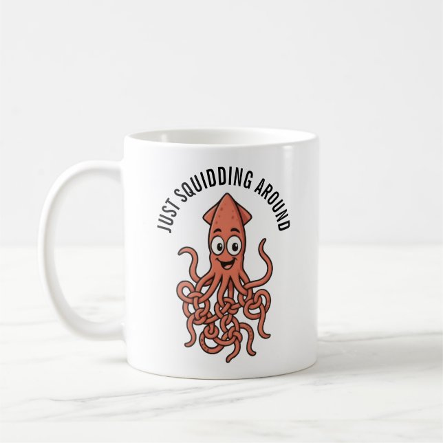 Funny Squid Coffee Mug (Left)