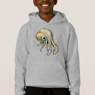 Funny Squid Line Art