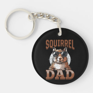 Funny Squirrel Animal Squirrel Dad Keychain