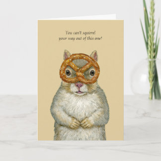 Funny squirrel birthday card