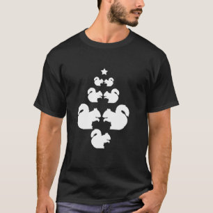 Funny Squirrel Christmas Tree Pyjamas Family Xmas T-Shirt
