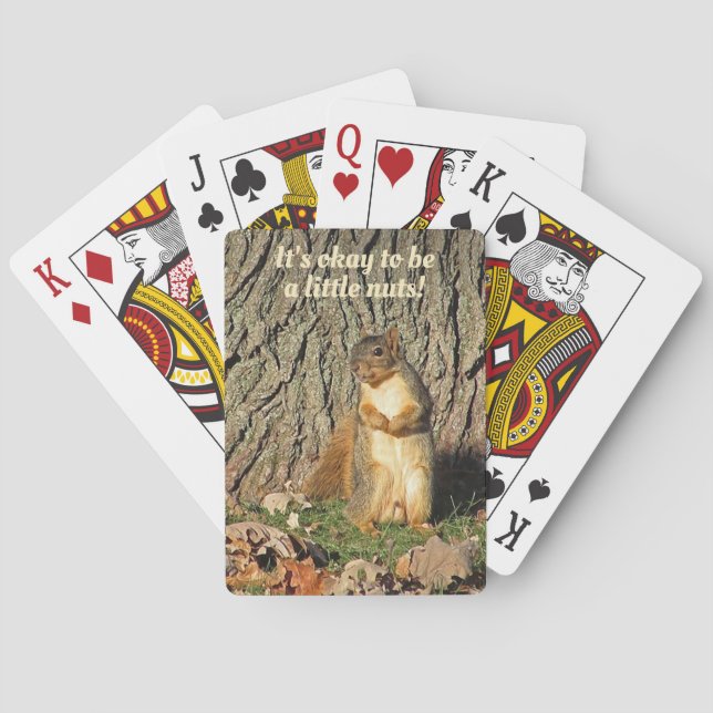 Funny Squirrel Classic Playing Cards (Back)