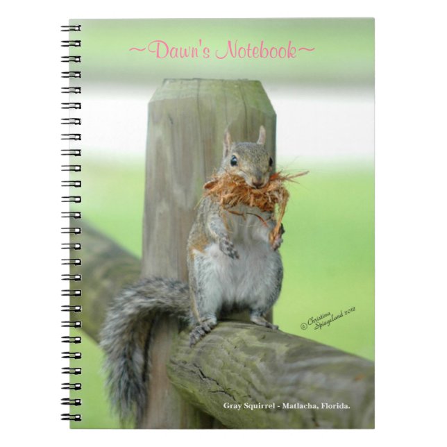Funny Squirrel Customized Notebook (Front)