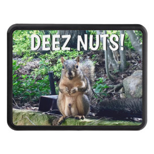 Funny Squirrel Deez Nuts Adult Humour Trailer Hitch Cover