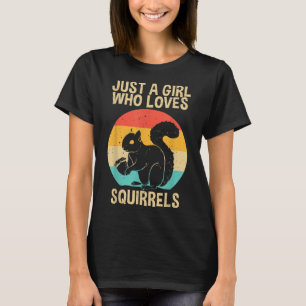 Funny Squirrel Designs For Girls Women Mom Chipmun T-Shirt
