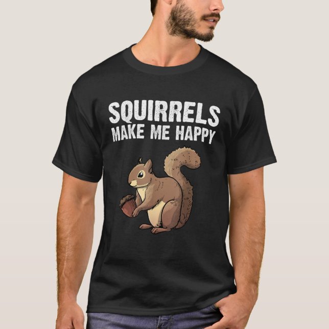 Funny Squirrel Designs For Men Women Kids Chipmunk T-Shirt (Front)