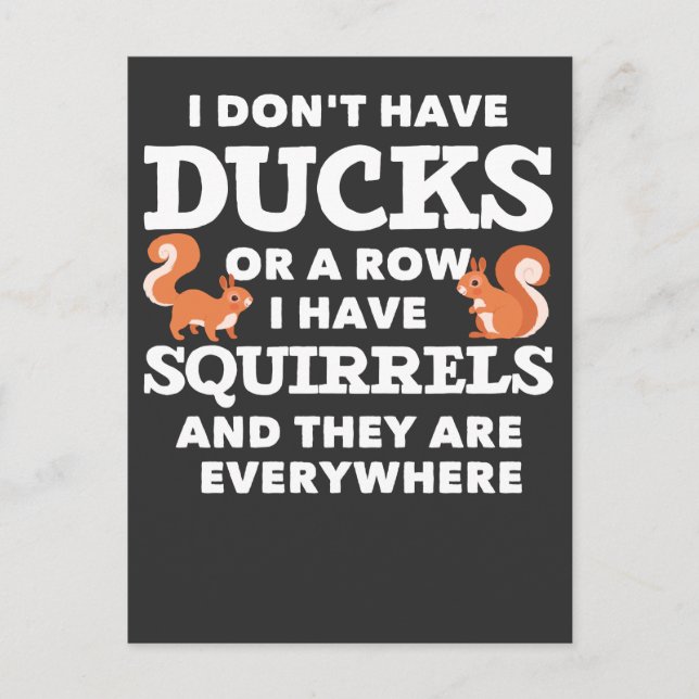 Funny Squirrel Joke Hilarious Rodent Humour Postcard (Front)