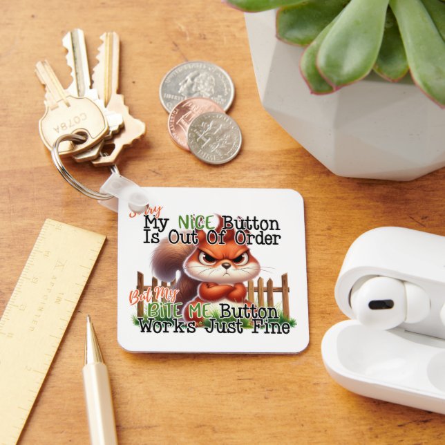 Funny Squirrel  Keychain (Desk)