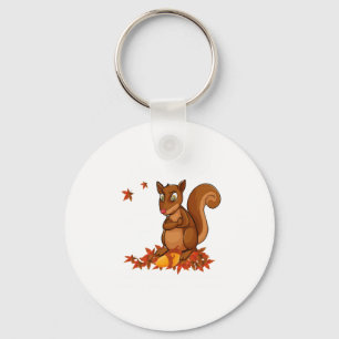 Funny Squirrel Nuts Mens Animal Wildlife Humor  Keychain