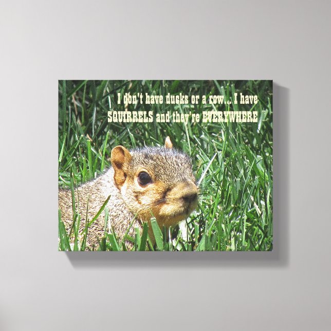 Funny Squirrel Photo Canvas Print (Front)