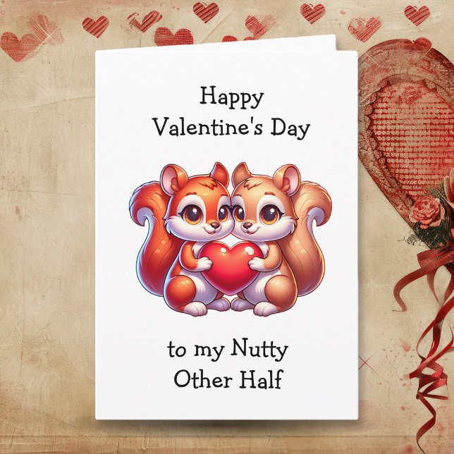 Funny Squirrel Valentine's Day Personalized Photo Card (Creator Uploaded)