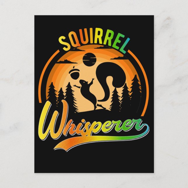 Funny Squirrel Whisperer Nut Lover Postcard (Front)