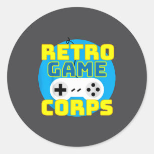 Funny Srt Game Lover Quote Retro Game Corps Basic Classic Round Sticker