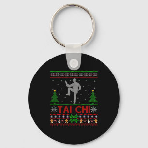 Funny Srts Lover Santa Ugly Tai Chi Christmas Keychain