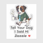 Funny  St. Bernard Dog Business Suit Coffee<br><div class="desc">Celebrate your love for dogs and humor with this unique ** St. Bernard ** sticker. This design tells the story of the "working dog" with a twist, featuring a sophisticated pup ready to tackle the day with a tie and a hot cup of coffee. It’s special because it combines the...</div>
